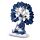 Decorative White & Blue Thai Buddha - Tree of Life
