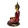 Thai Buddha Figurine - Red and Gold Contemplation