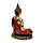 Thai Buddha Figurine - Red and Gold Contemplation