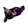 Decorative Thai Buddha Figurine - Purple & Black Reclining