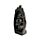 Decorative Thai Buddha Figurine - Silver & Black Hand Shaped Carved Lotus