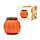 Autumn Harvest Pumpkin Spice Shaped Soy Wax Glass Candle Jar