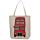 Handy Cotton Zip Up Shopping Bag - London Bus