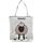 Handy Cotton Zip Up Shopping Bag - Sheep Design