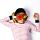 Relaxeazzz Travel Pillow & Eye Mask - Fast Food Burger