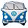 Fun Blue Plush Volkswagen VW T1 Camper Bus Shaped Cushion