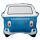 Fun Blue Plush Volkswagen VW T1 Camper Bus Shaped Cushion