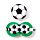 Relaxeazzz Travel Pillow & Eye Mask - Football