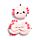Relaxeazzz Travel Pillow & Eye Mask - Adoramals Maddie the Axolotl