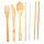 100% Natural Bamboo Cutlery 6 Piece Set - London Tour