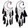 Dreamcatcher with Agate Charm - Black Sickle Crescent Moon