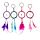Dreamcatcher Keyring - Bright Mini Feathers