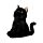 Plush Door Stop - Black Cat