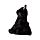 Plush Door Stop - Black Cat