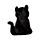 Plush Door Stop - Black Cat