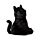 Plush Door Stop - Black Cat