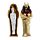 Gold Egyptian Anubis Sarcophagus Trinket Box with Mummy