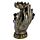 Tea Light Candle Holder - Purple, Gold & Black Ganesh in Hand Lotus