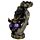 Tea Light Candle Holder - Purple, Gold & Black Ganesh in Hand Lotus