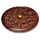 Sheesham Wood Round Ashcatcher Incense Sticks and Cones Burner with Carved Star