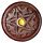 Sheesham Wood Round Ashcatcher Incense Sticks and Cones Burner with Carved Star