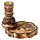 Carved Mango Wood Backflow Incense Burner - Om