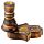 Carved Mango Wood Backflow Incense Burner - Hamsa