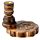 Carved Mango Wood Backflow Incense Burner - Om Carved