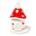 Ceramic Incense Cone Burner - Fairy Toadstool House