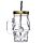 Glass Drinking Jar with Lid & Straw - Skull Shaped