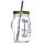 Glass Drinking Jar with Lid & Straw - Skull Shaped
