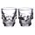 Fun Collectable Glass Shot Glass Set of 2 - Skulls (60ml)