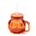 Glass Drinking Jar with Lid & Straw - Pumpkin