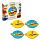 Set of 4 Cork Novelty Coasters - The Beatles Yellow Submarine