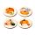 Set of 4 Cork Novelty Coasters - Autumn Harvest