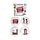 Set of 4 Cork Novelty Coasters - London Souvenir