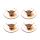Set of 4 Cork Novelty Coasters - Jan Pashley Highland Coo