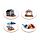 Set of 4 Cork Novelty Coasters - Coastal