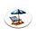 Set of 4 Cork Novelty Coasters - Coastal
