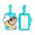 PVC Luggage Tag - Pusheen the Cat Summer Surfer