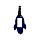 PVC Luggage Tag Set of 2 - Space Cadet