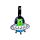 PVC Luggage Tag Set of 2 - Space Cadet