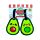 PVC Luggage Tag Set of 2 - Foodiemals Avocado