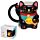 Novelty Shaped Ceramic Mug - Black Maneki Neko Lucky Cat