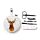 5 Piece Round Manicure Set - Jan Pashley Stag