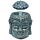 Ceramic Buddha Head Design Crackle Glazed Oil Burner