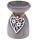 Ceramic Oil Burner - Wooden Heart Motif