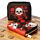 Small Zip Around Wallet - Skulls and Roses