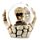 Fantasy Skeleton Hand and Skull Snow Globe