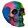 Gothic Rainbow Skull Ornament